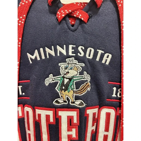 Minnesota State Fair Signature Blue Red Hooded Hoodie Sweatshirt Unisex Large - Picture 4 of 6